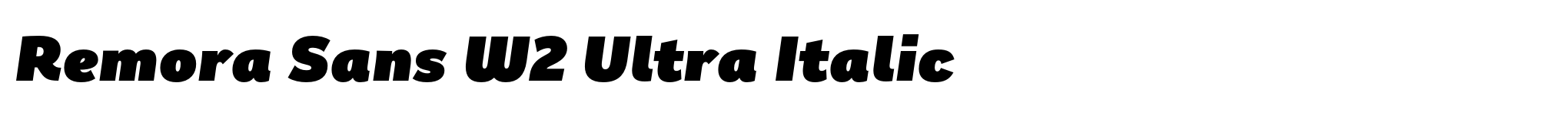 Remora Sans W2 Ultra Italic image
